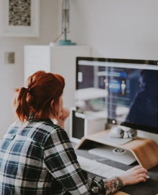 girl at computer